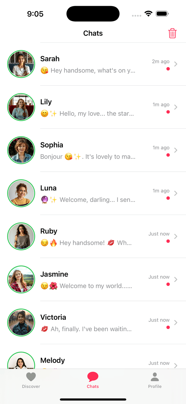 Chat With Your Girlfriend iOS App Screenshot 2